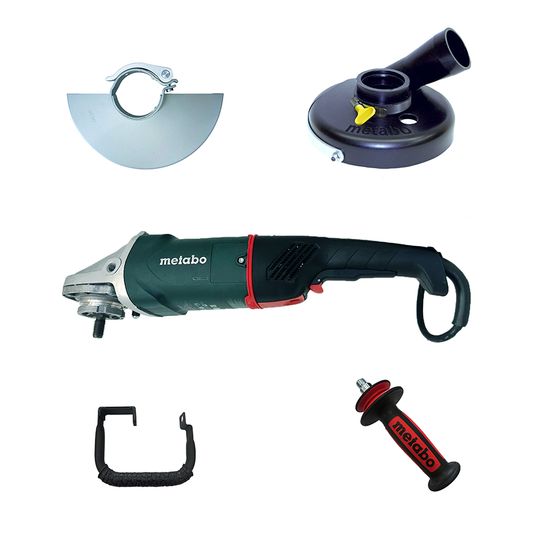 Metabo 7" Surface Prep Kit W - 24-230 MVT w/7" Dust Control Shroud + Cup Wheel