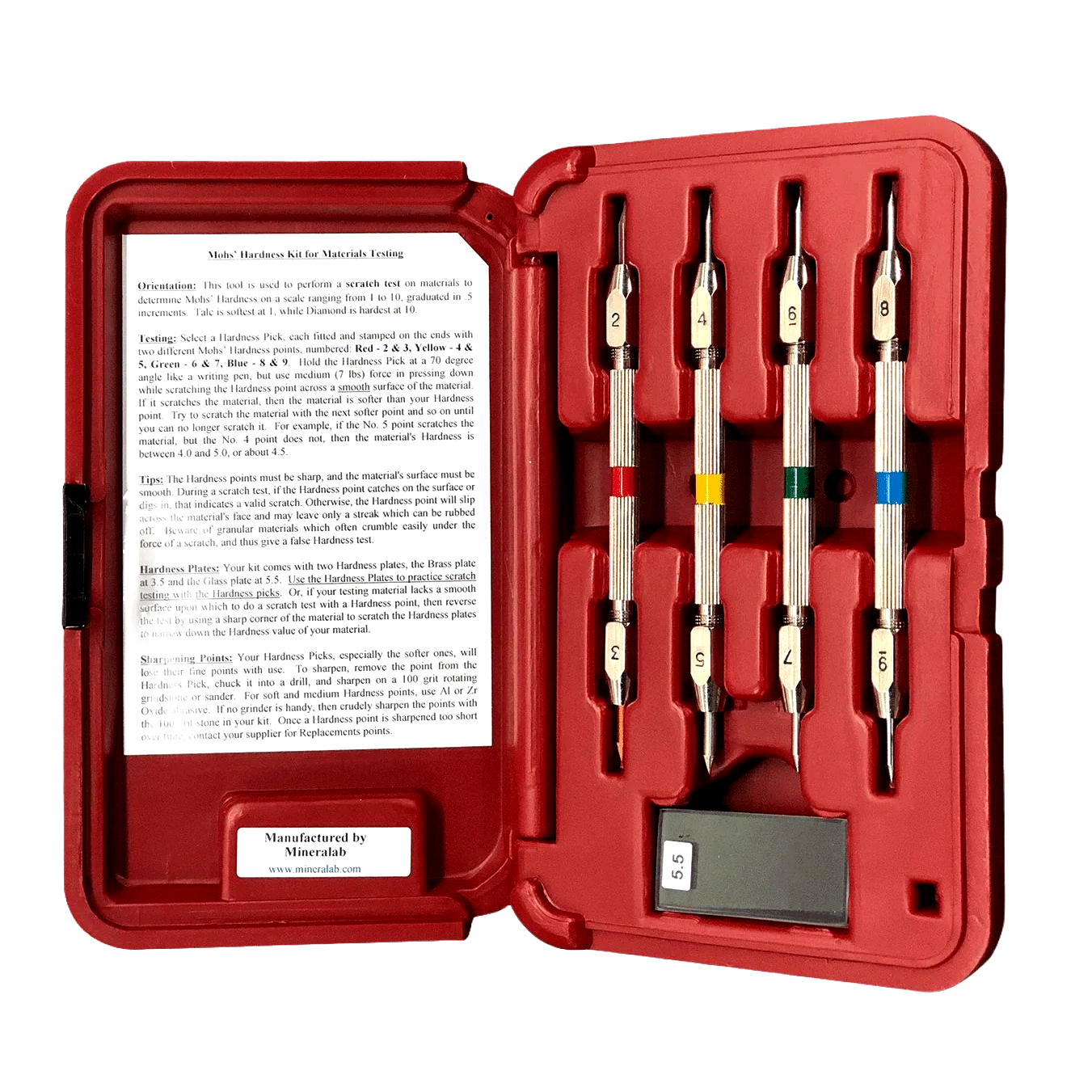 Moh's Hardness Test Kit
